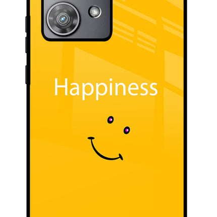 Happiness With Smiley Moto Edge 40 Neo Glass Case Back Cover by Casekaro