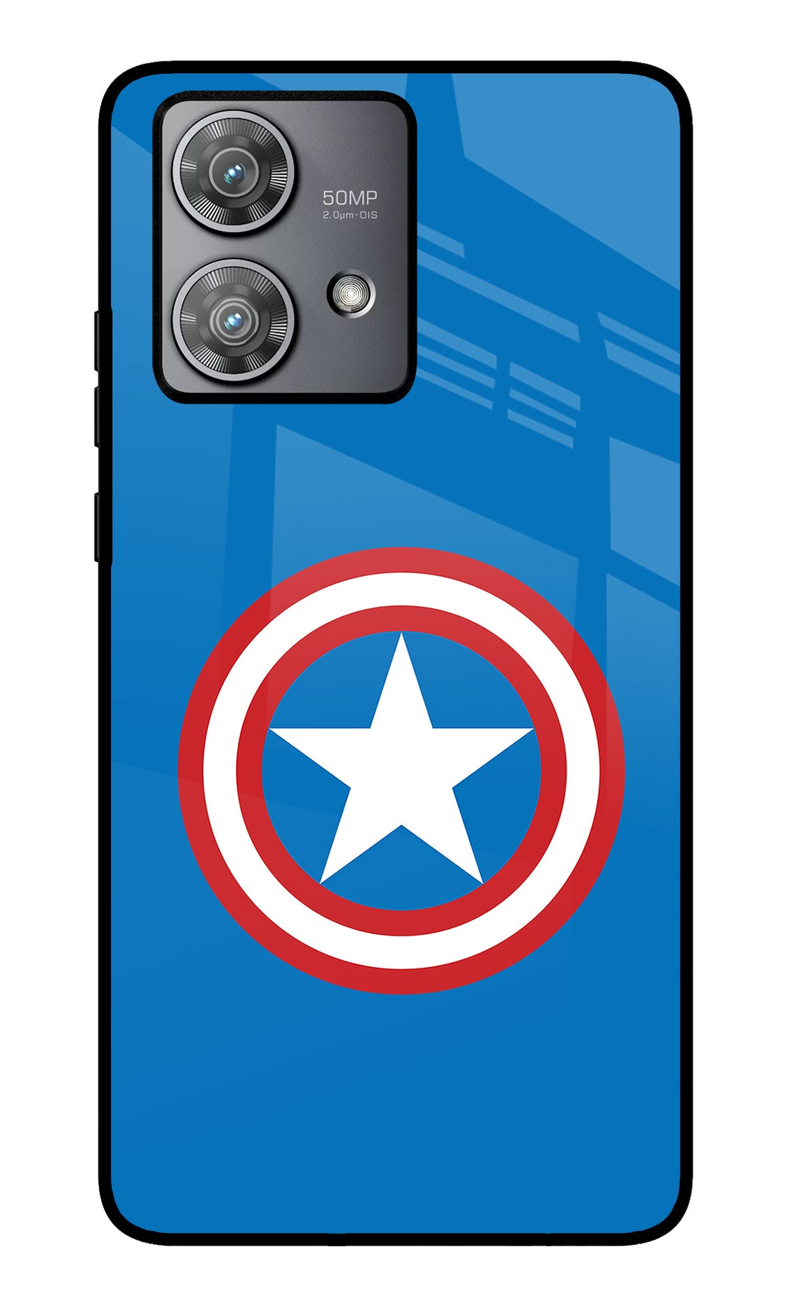 Captain America Logo Moto Edge 40 Neo Glass Case