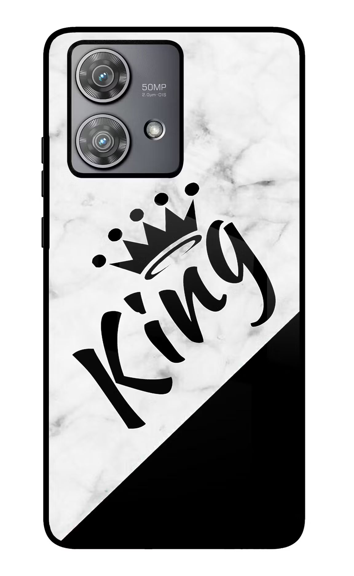 King Moto Edge 40 Neo Glass Case Back Cover by Casekaro