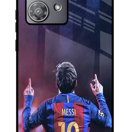 Messi Moto Edge 40 Neo Glass Case Back Cover by Casekaro