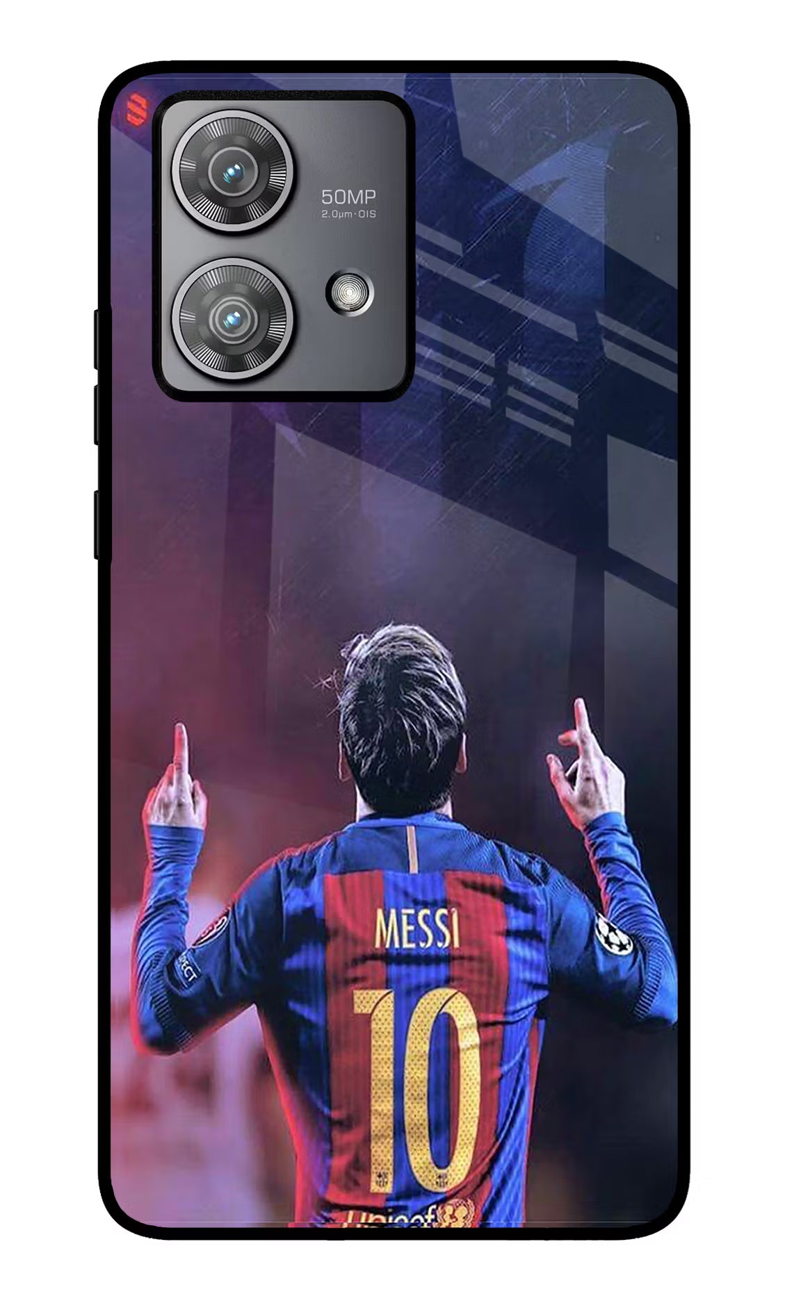 Messi Moto Edge 40 Neo Glass Case Back Cover by Casekaro
