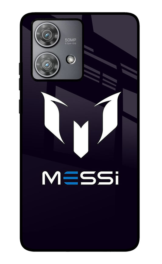 Messi Logo Moto Edge 40 Neo Glass Case