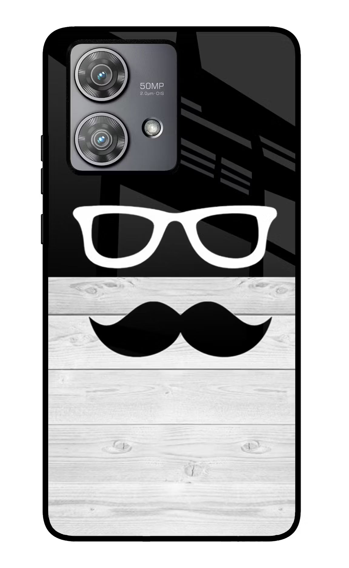 Mustache Moto Edge 40 Neo Glass Case Back Cover by Casekaro