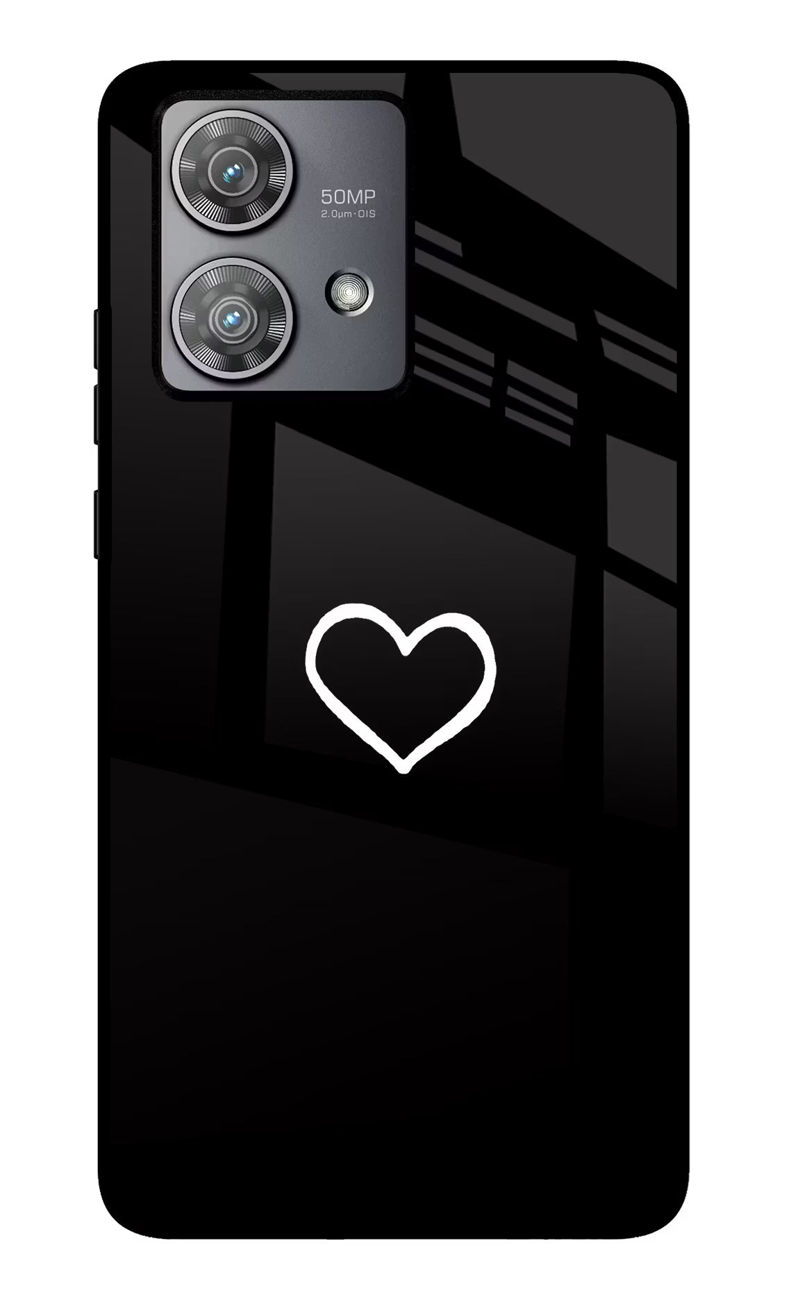 Heart Moto Edge 40 Neo Glass Case Back Cover by Casekaro