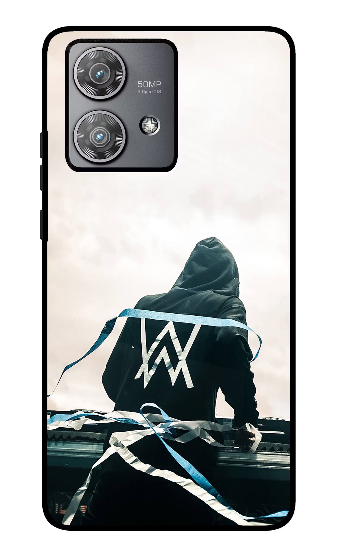 Alan Walker Moto Edge 40 Neo Glass Case Back Cover by Casekaro