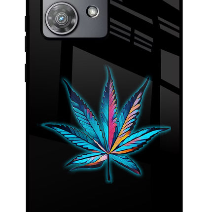 Weed Moto Edge 40 Neo Glass Case Back Cover by Casekaro