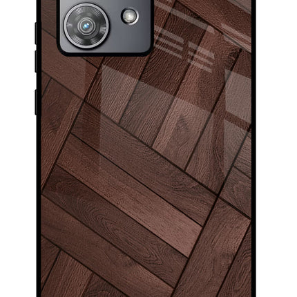Wooden Texture Design Moto Edge 40 Neo Glass Case Back Cover by Casekaro