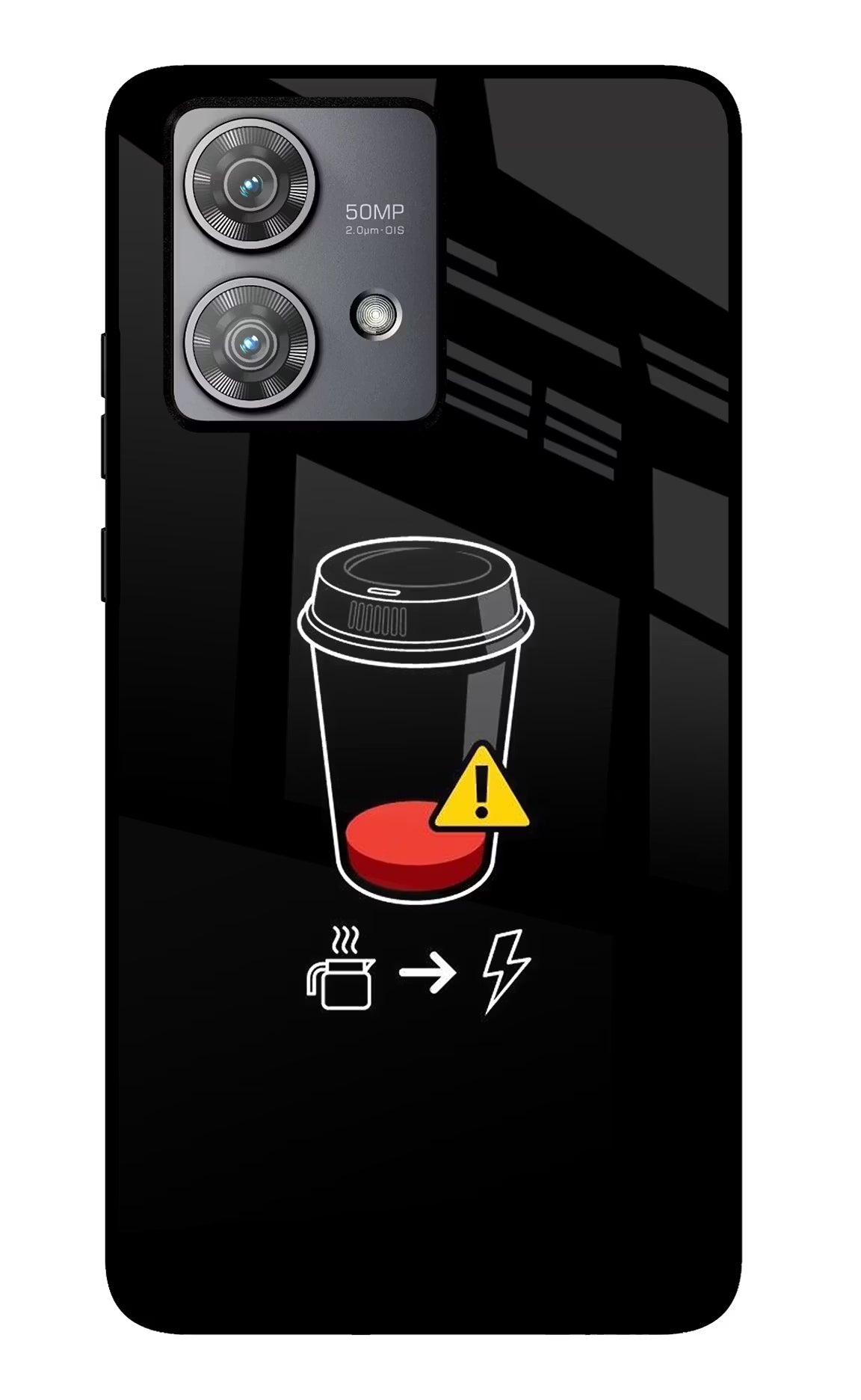 Coffee Moto Edge 40 Neo Glass Case Back Cover by Casekaro