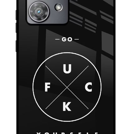 Go Fuck Yourself Moto Edge 40 Neo Glass Case Back Cover by Casekaro