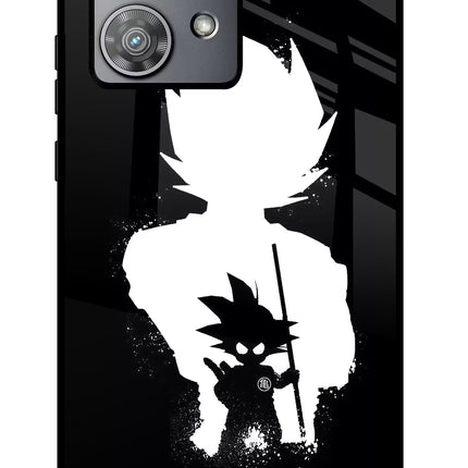 Goku Shadow Moto Edge 40 Neo Glass Case Back Cover by Casekaro