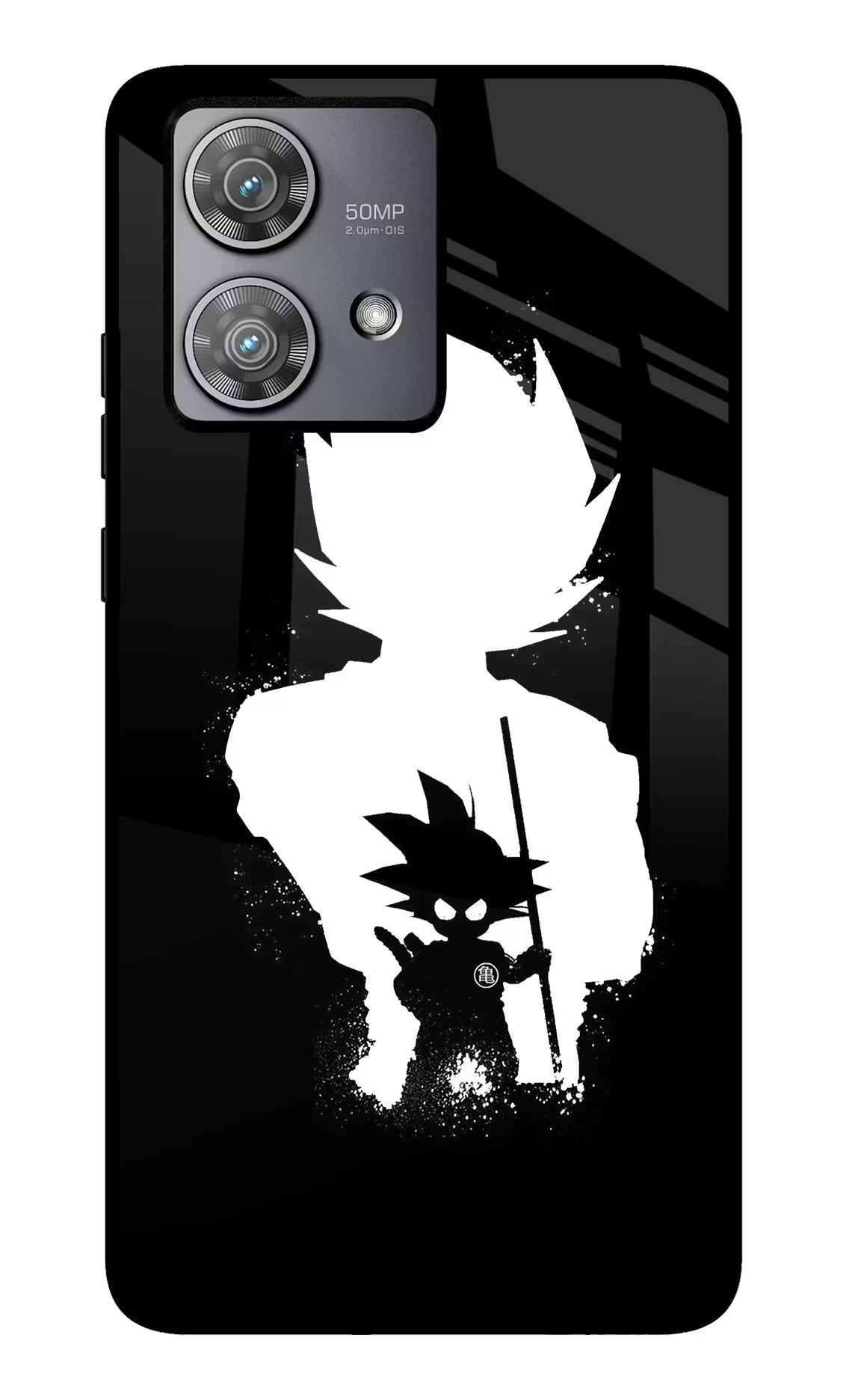 Goku Shadow Moto Edge 40 Neo Glass Case Back Cover by Casekaro