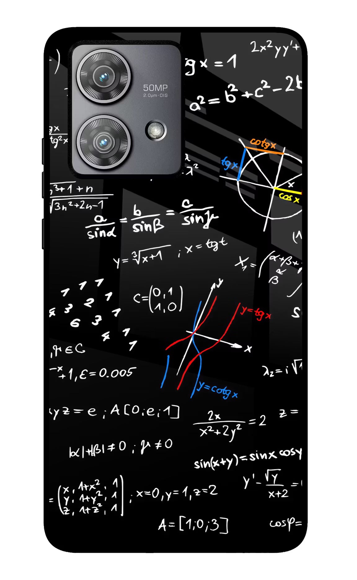 Mathematics Formula Moto Edge 40 Neo Glass Case Back Cover by Casekaro