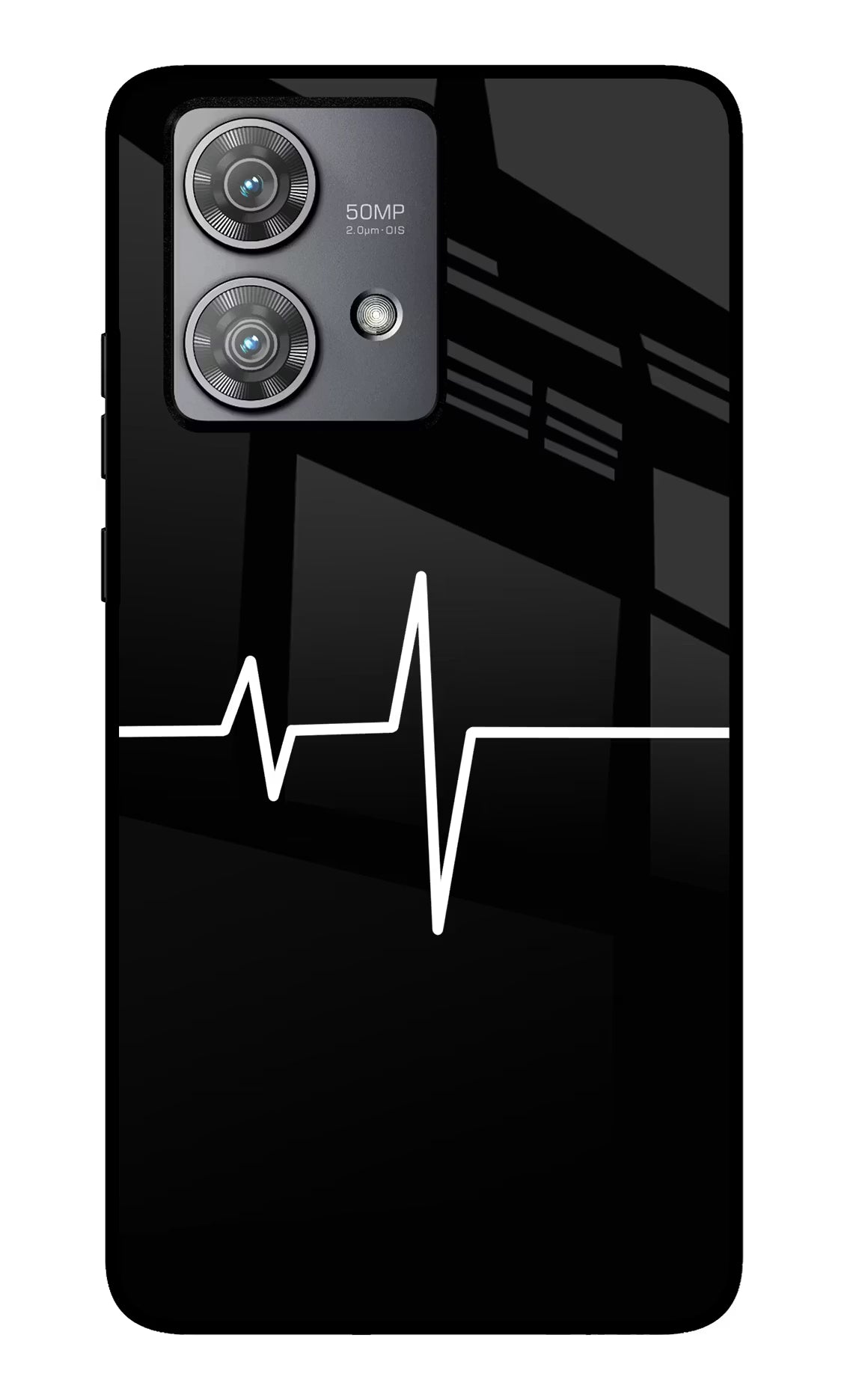 Heart Beats Moto Edge 40 Neo Glass Case Back Cover by Casekaro