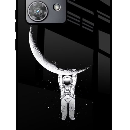Moon Space Moto Edge 40 Neo Glass Case Back Cover by Casekaro