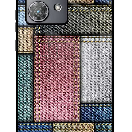 Multicolor Jeans Moto Edge 40 Neo Glass Case Back Cover by Casekaro