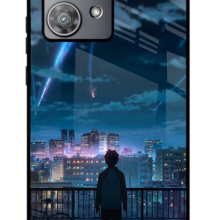Anime Moto Edge 40 Neo Glass Case Back Cover by Casekaro