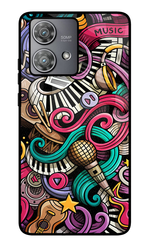 Music Abstract Moto Edge 40 Neo Glass Case