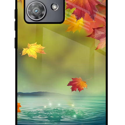 Flowers Moto Edge 40 Neo Glass Case Back Cover by Casekaro