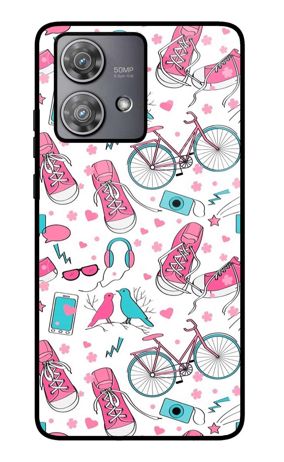 Artwork Moto Edge 40 Neo Glass Case Back Cover by Casekaro