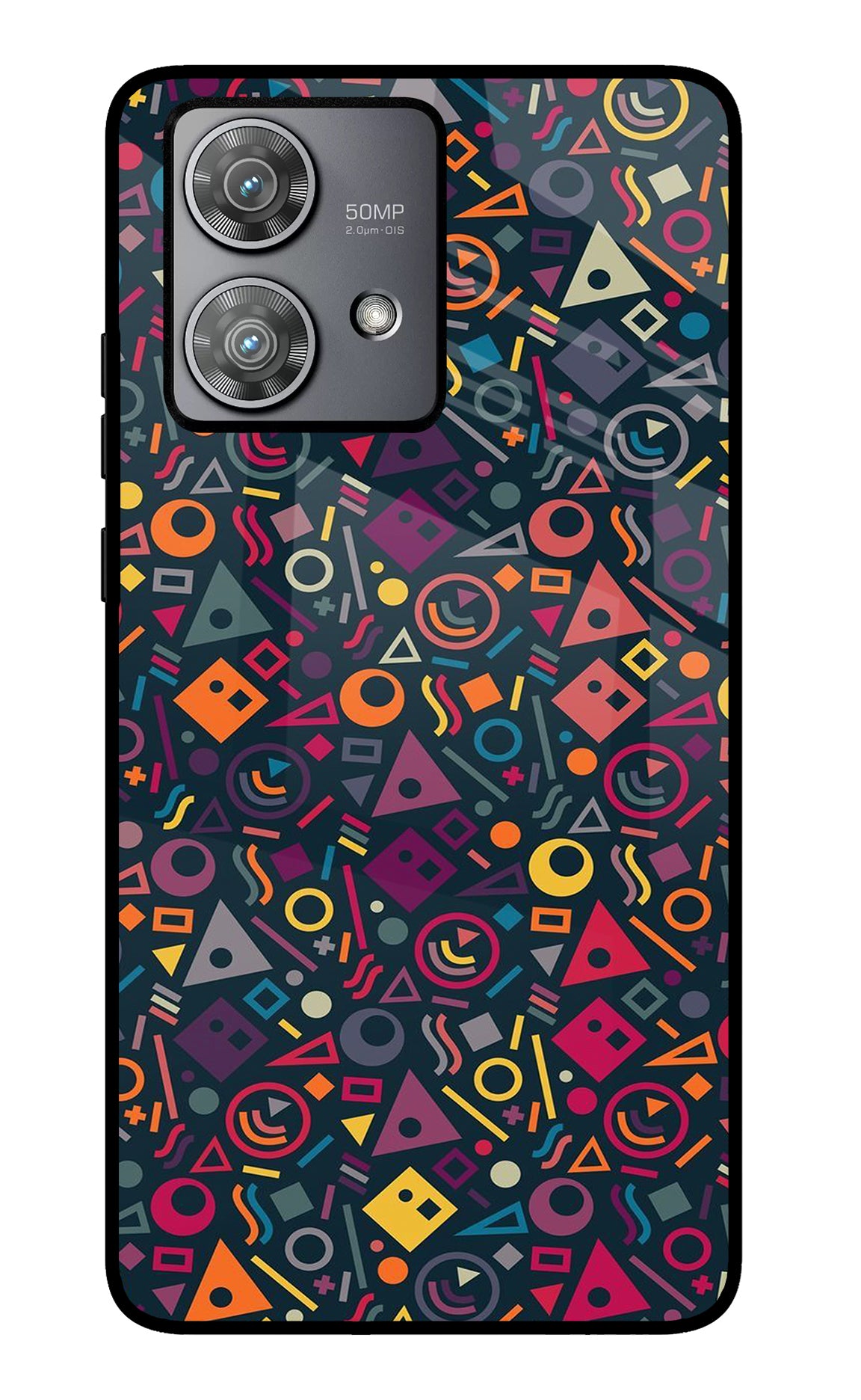 Geometric Abstract Moto Edge 40 Neo Glass Case