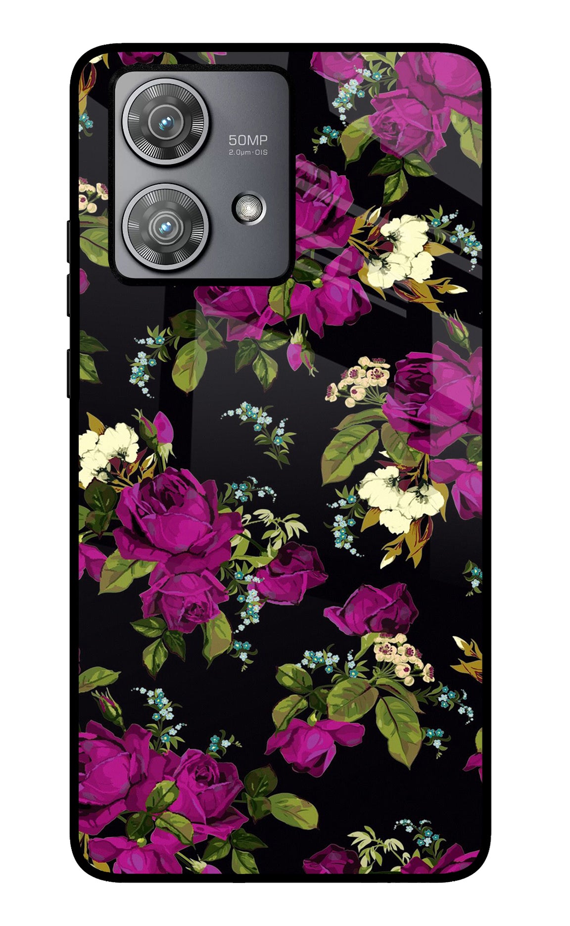 Flowers Moto Edge 40 Neo Glass Case