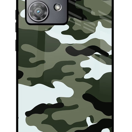 Camouflage Moto Edge 40 Neo Glass Case Back Cover by Casekaro