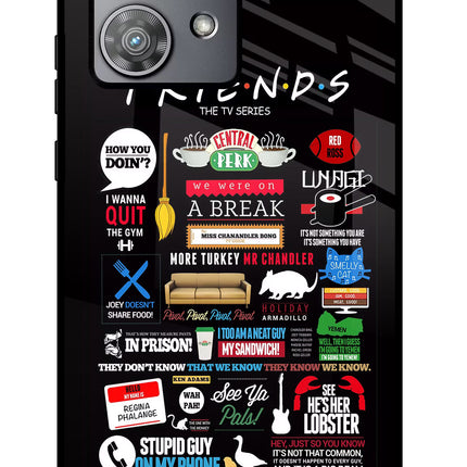 FRIENDS Moto Edge 40 Neo Glass Case Back Cover by Casekaro