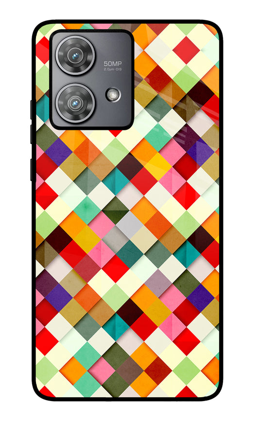 Geometric Abstract Colorful Moto Edge 40 Neo Glass Case