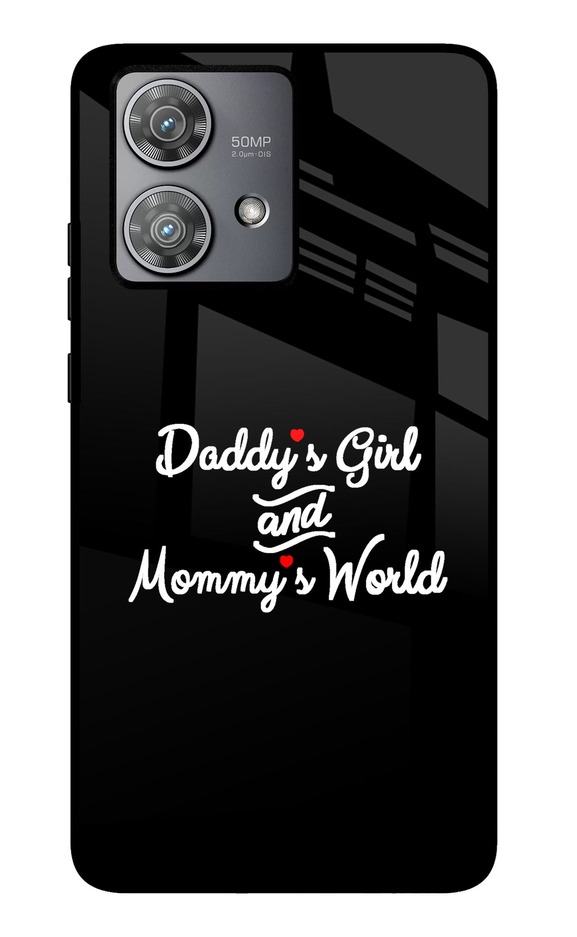 Daddy's Girl and Mommy's World Moto Edge 40 Neo Glass Case