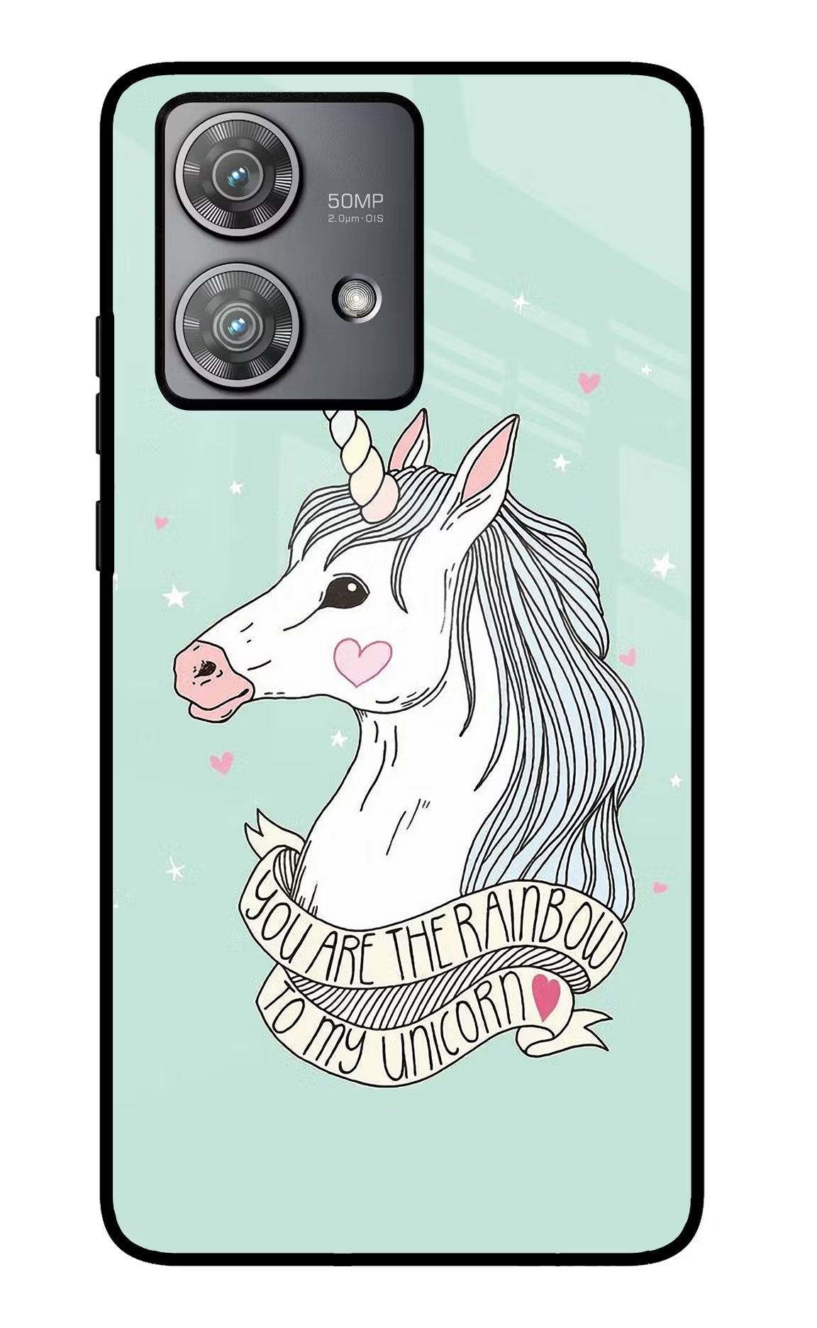 Unicorn Wallpaper Moto Edge 40 Neo Glass Case Back Cover by Casekaro