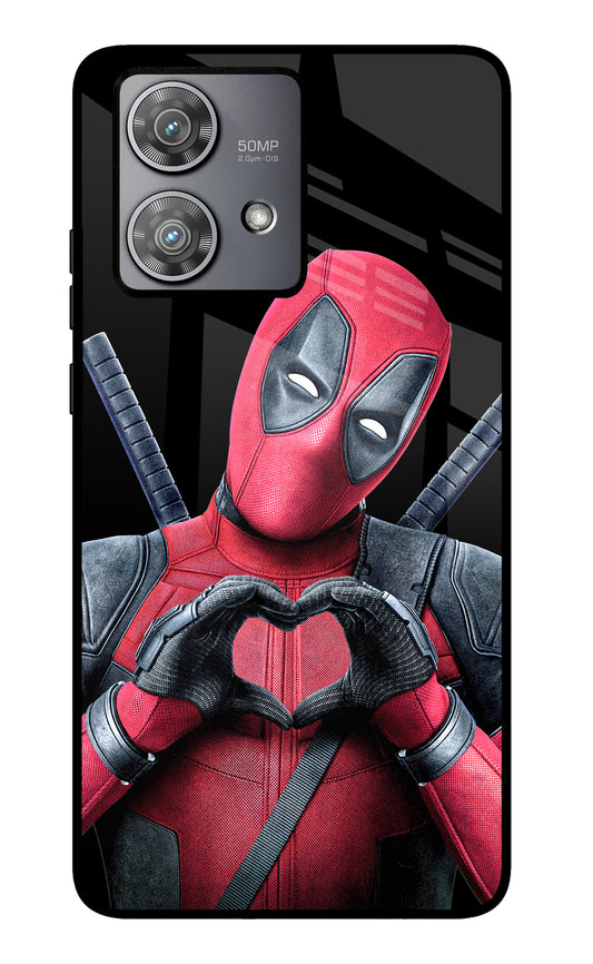 Deadpool Moto Edge 40 Neo Glass Case