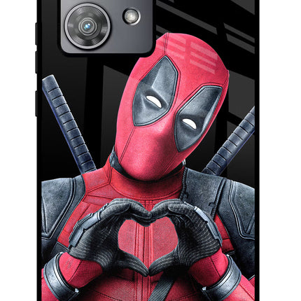 Deadpool Moto Edge 40 Neo Glass Case Back Cover by Casekaro
