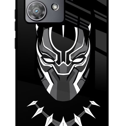 Black Panther Moto Edge 40 Neo Glass Case Back Cover by Casekaro