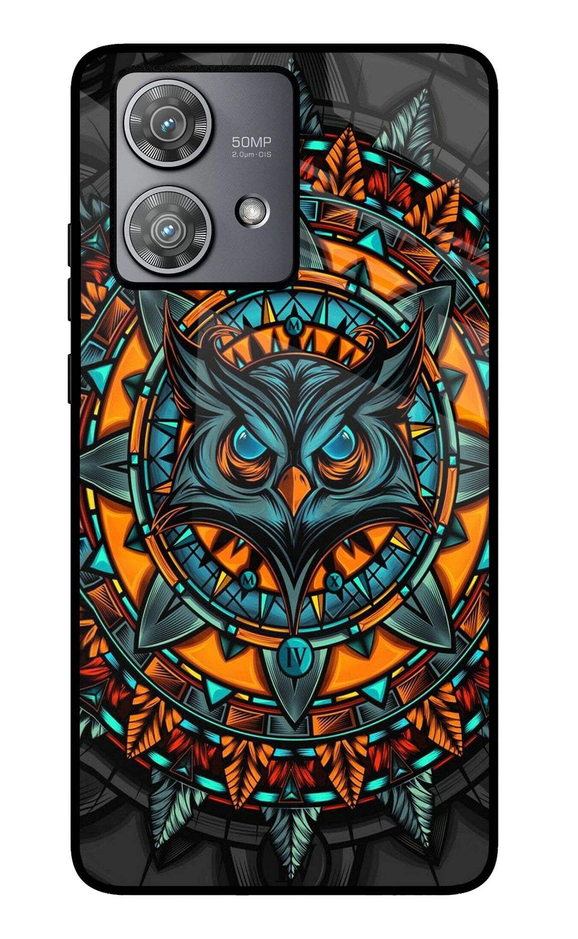 Angry Owl Art Moto Edge 40 Neo Glass Case