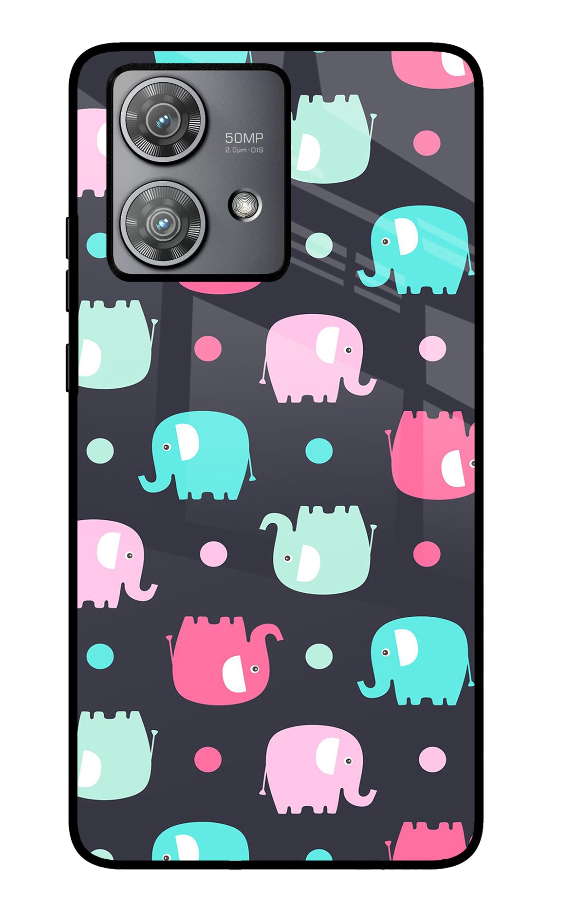 Elephants Moto Edge 40 Neo Glass Case