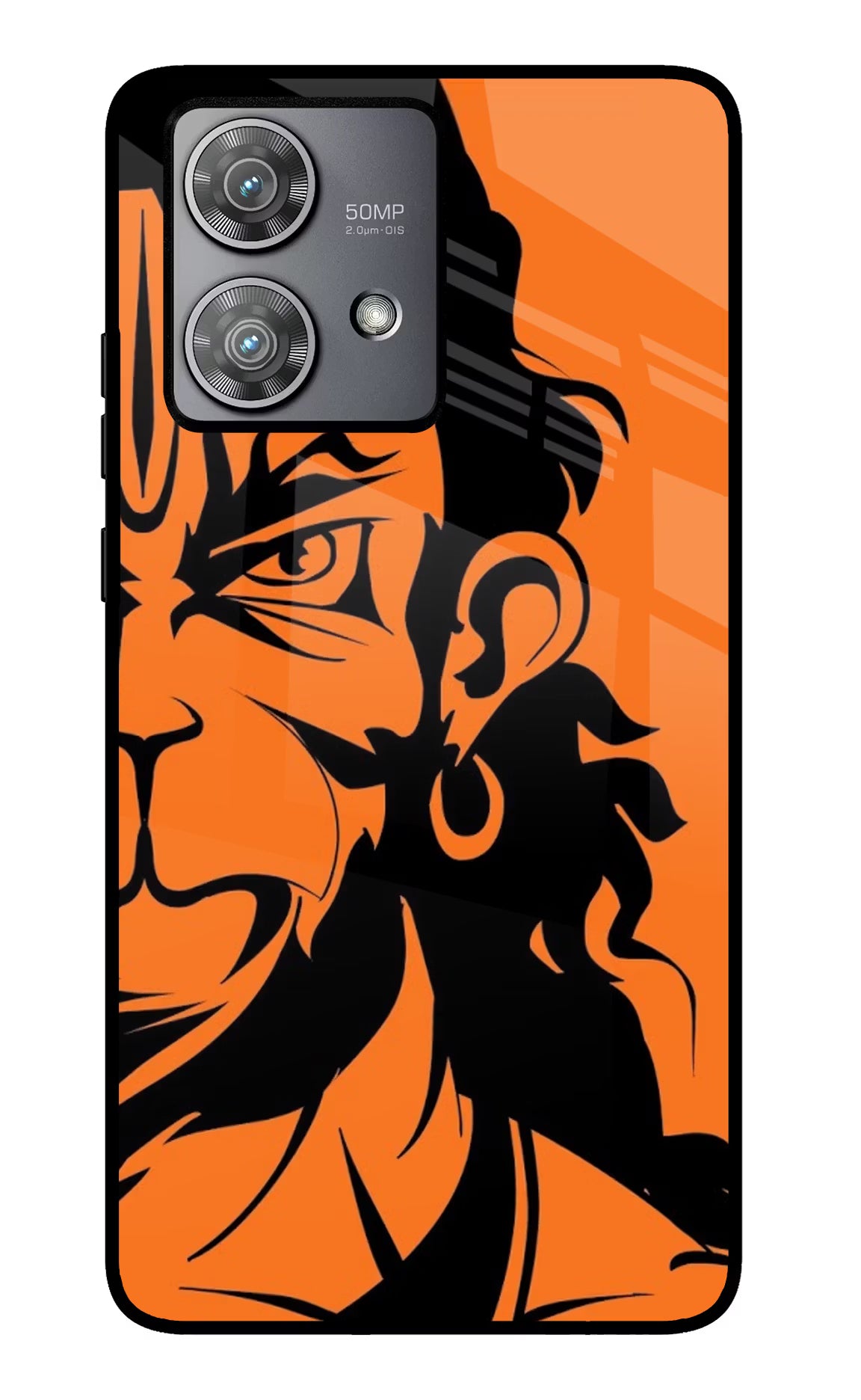 Hanuman Moto Edge 40 Neo Glass Case Back Cover by Casekaro