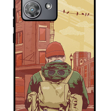 Adventurous Moto Edge 40 Neo Glass Case Back Cover by Casekaro