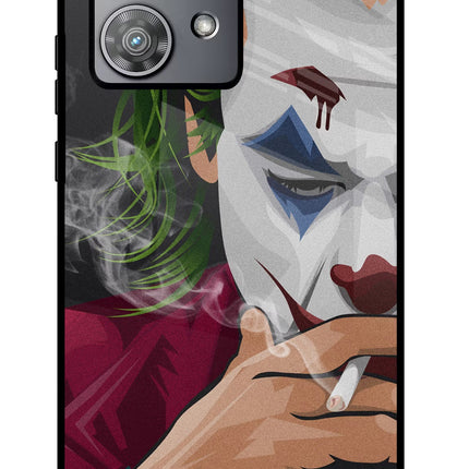 Joker Smoking Moto Edge 40 Neo Glass Case Back Cover by Casekaro