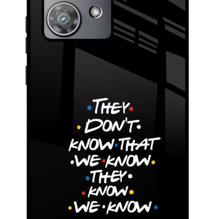 FRIENDS Dialogue Moto Edge 40 Neo Glass Case Back Cover by Casekaro