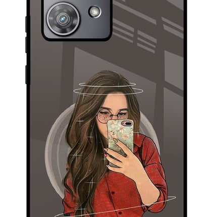 Selfie Queen Moto Edge 40 Neo Glass Case Back Cover by Casekaro