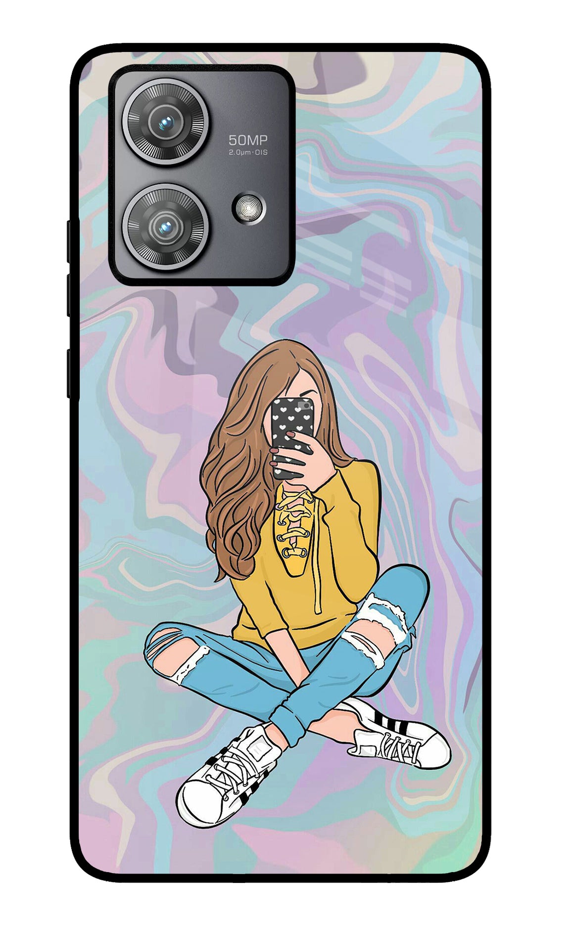 Selfie Girl Moto Edge 40 Neo Glass Case