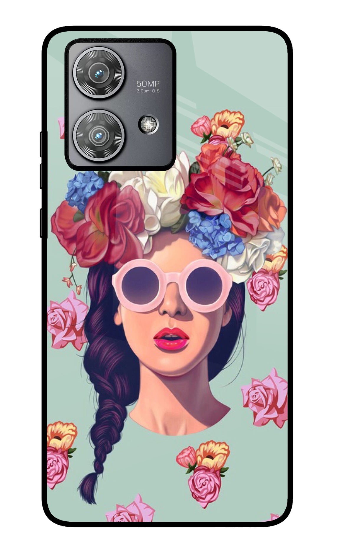 Pretty Girl Moto Edge 40 Neo Glass Case