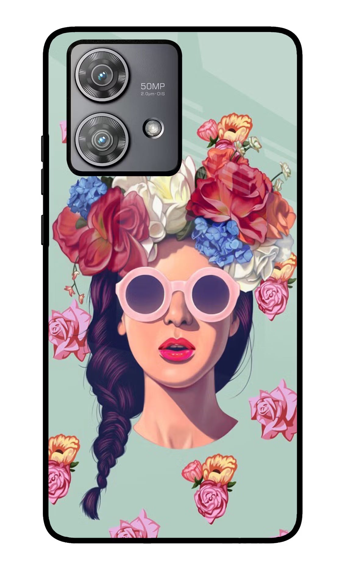 Pretty Girl Moto Edge 40 Neo Glass Case Back Cover by Casekaro