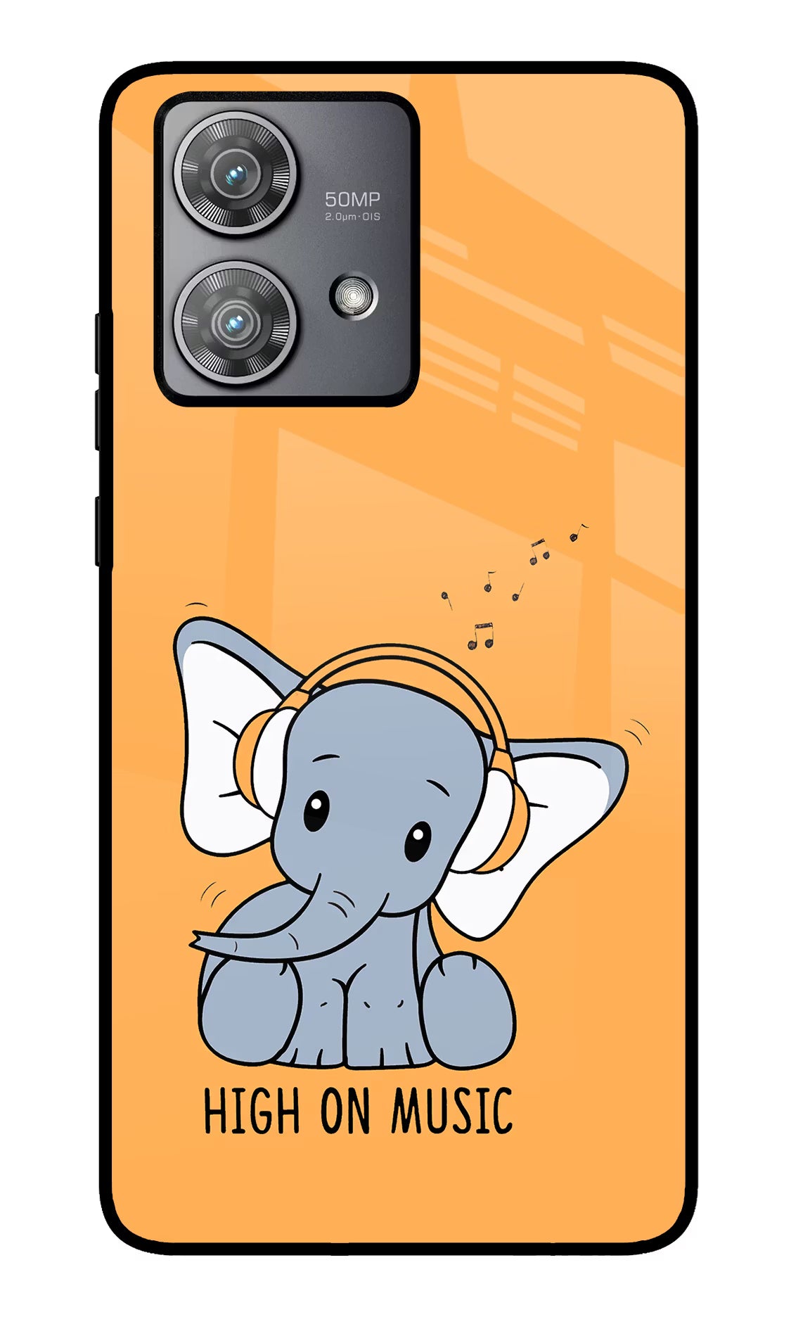 High On Music Moto Edge 40 Neo Glass Case Back Cover by Casekaro