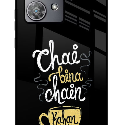 Chai Bina Chain Kaha Re Moto Edge 40 Neo Glass Case Back Cover by Casekaro