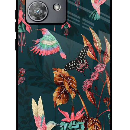 Birds Moto Edge 40 Neo Glass Case Back Cover by Casekaro