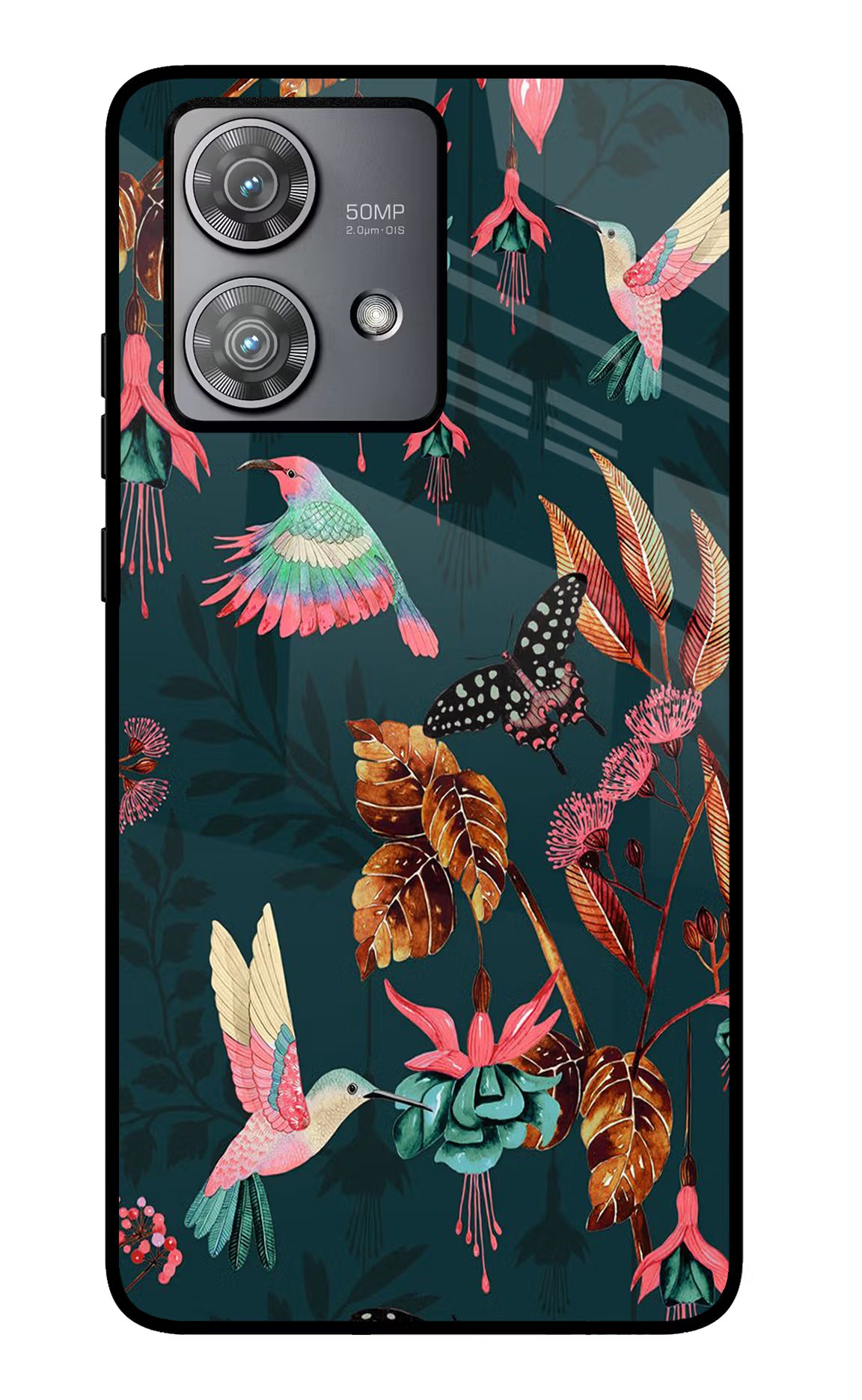 Birds Moto Edge 40 Neo Glass Case Back Cover by Casekaro
