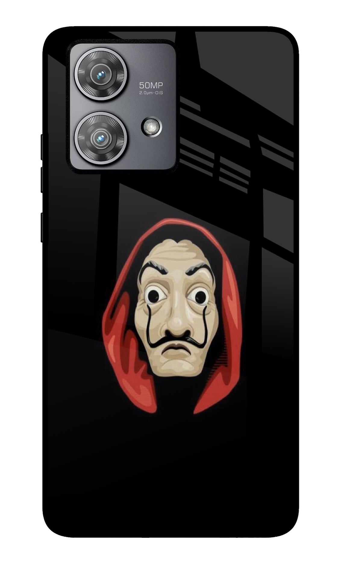 Money Heist Moto Edge 40 Neo Glass Case