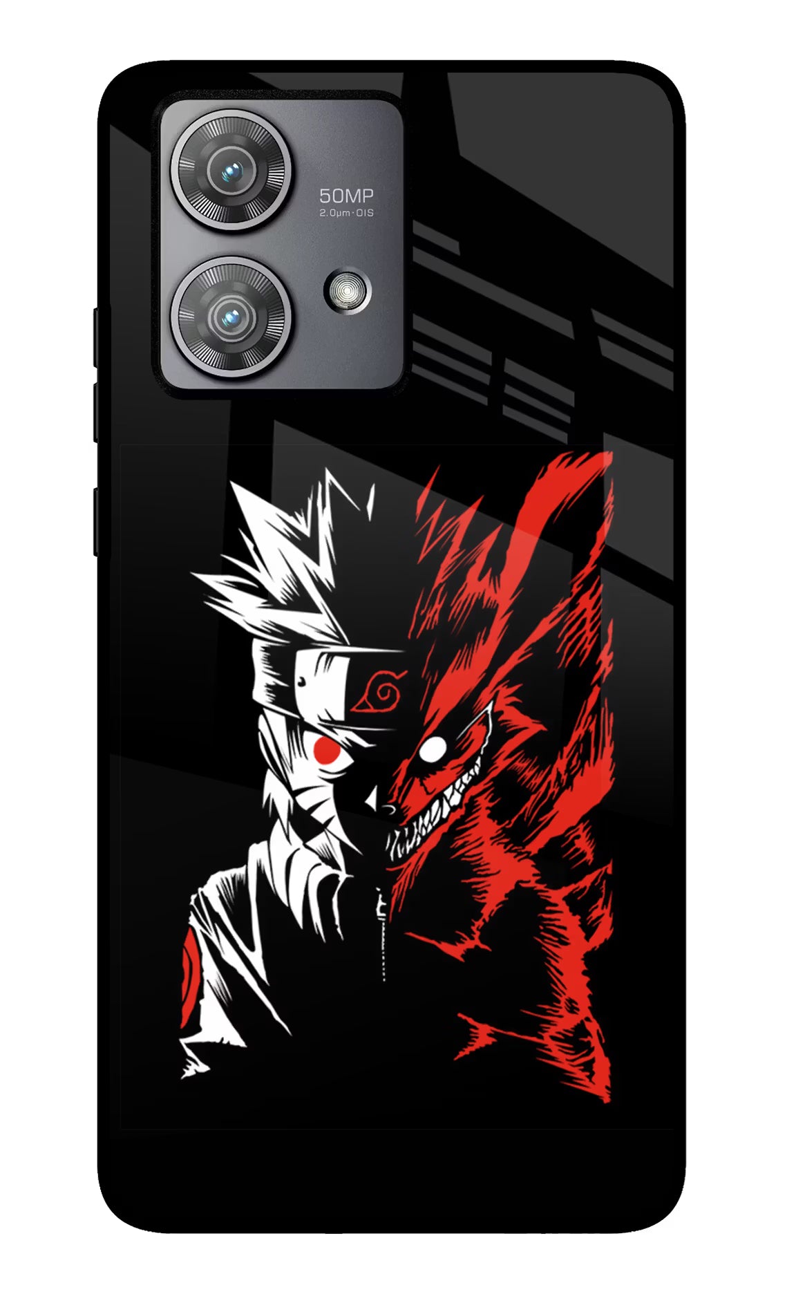 Naruto Two Face Moto Edge 40 Neo Glass Case Back Cover by Casekaro