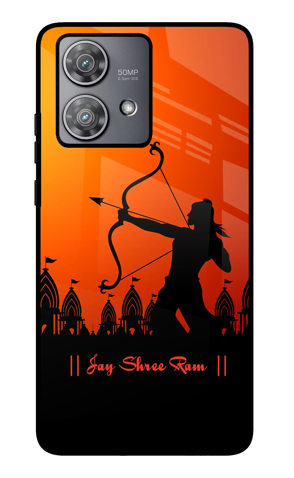 Lord Ram - 4 Moto Edge 40 Neo Glass Case Back Cover by Casekaro